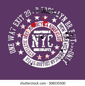 brooklyn slogan graphic design vector art