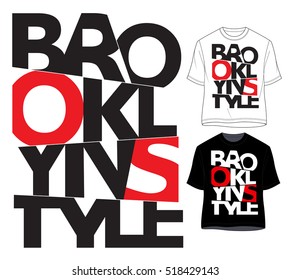 brooklyn slogan graphics for t-shirts