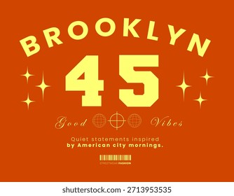 Brooklyn Slogan Text. Perfect for T-Shirt Printing.