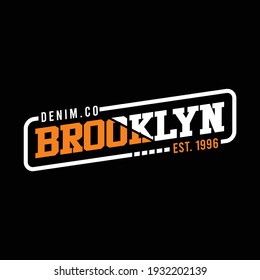 Brooklyn Slogan, typhography design, vector illustration