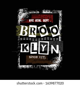 brooklyn slogan typography graphic artistic concept for print t shirt,vector illustration
