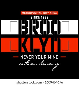 Brooklyn slogan vector typography for print t shirt