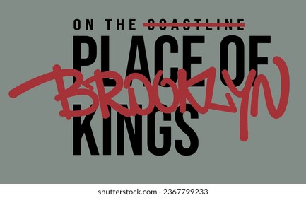 Brooklyn Slogan Vektorgrafik Design-Arbeit
​