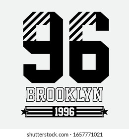 "Brooklyn" Sport slogan text for apparel, shirt, clothing, tee, digital printing, print, etc. This Graphic Tee design can be used on shirts, mugs, posters, hoodies and other merch products.