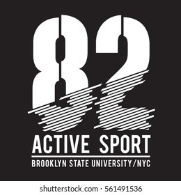 Brooklyn sport typography, tee shirt, graphics, vectors