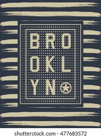 Brooklyn sport typography, t-shirt graphics, vectors