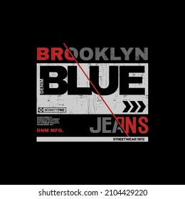 brooklyn stylish t-shirt and apparel abstract design. Vector print, typography, poster. Global swatches.
