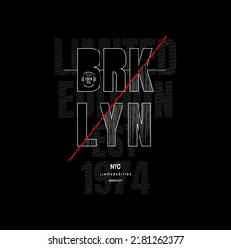 brooklyn stylish t-shirt and apparel abstract design. 