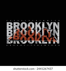 Brooklyn stylish t-shirt and apparel abstract design. Vector print, typography, poster