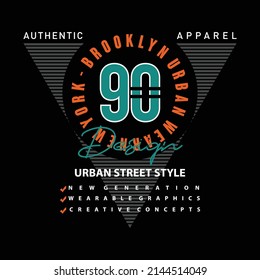 Brooklyn stylish t-shirt and apparel design, typography, print,