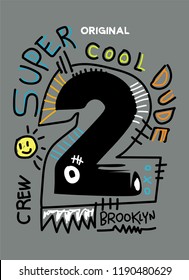 brooklyn super cool dude,t-shirt design