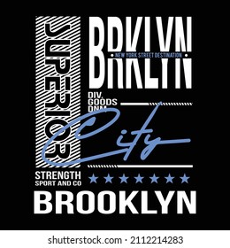 brooklyn superior nyc design typography vector illustration