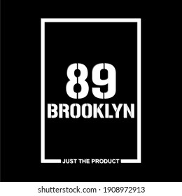 BROOKLYN, T SHIRT GRAPHICS, APPAREL, symbol sign icon illustration isolated vector background design.