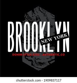 BROOKLYN, T SHIRT GRAPHICS, PRINT, APPAREL, design vector graphic typography illustration sign font symbol.