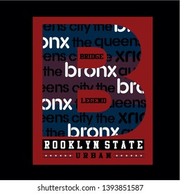 brooklyn tee element vintage graphic t shirt print vector illustration design