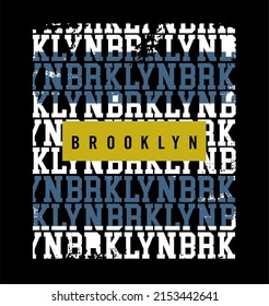 brooklyn text background typography tee shirt design graphic print