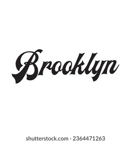 Brooklyn text on white background.