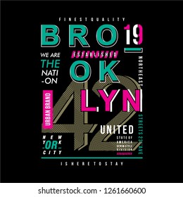 brooklyn text typography vector t shirt design