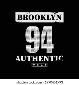BROOKLYN tipography vector illustration design