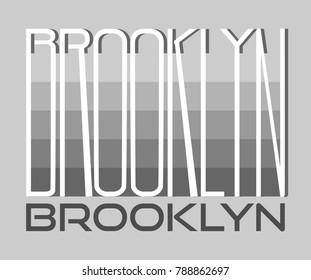 Brooklyn. T-shirt graphics.