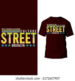 brooklyn typography design mock up t shirt graphic