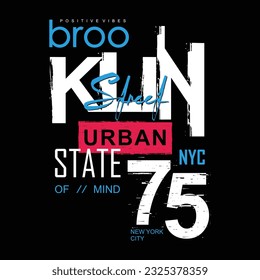 Brooklyn typography design, poster and t-shirt design