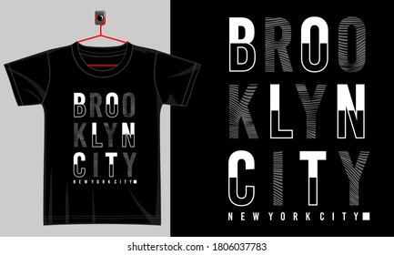 brooklyn typography design for print t shirt and more 