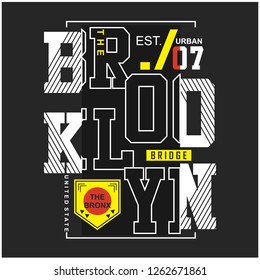 BROOKLYN typography design t shirt,vector illustration