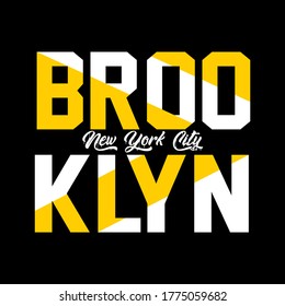 Brooklyn typography design t-shirt print vector illustration 
