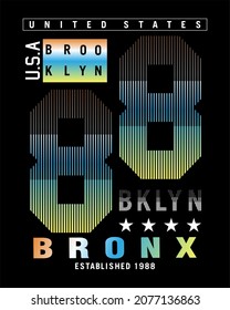 tipografía de brooklyn Vector de diseño para la impresión de camisetas
