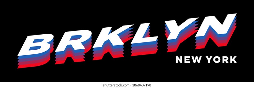 BROOKLYN, TYPOGRAPHY DESIGN, WORD DESIGN, T SHIRT GRAPHICS, PRINT.
