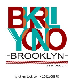 BROOKLYN Typography Design/T-Shirt Design,vector illustration