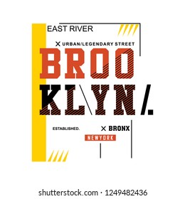 brooklyn typography design,vector illustration