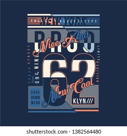 brooklyn typography graphic design t shirt for ready print and other use