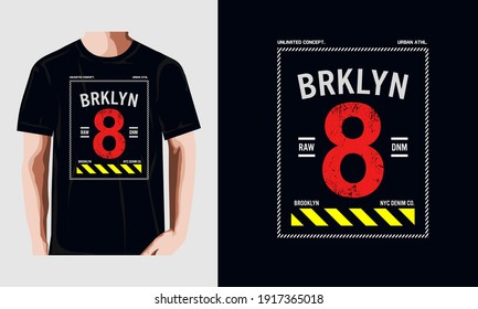 Brooklyn typography graphic design, for t-shirt prints, vector illustration
