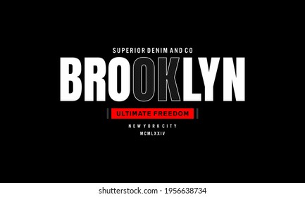 brooklyn, typography graphic design, for t-shirt prints, vector illustration
