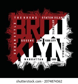 Brooklyn, typography graphic design, for t-shirt prints, vector illustration