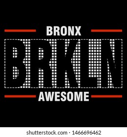 Brooklyn typography graphic design,artistic concept,trendy t shirt print,illustration art - vector