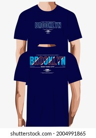 brooklyn typography graphic for t-shirt print vector and other uses.
