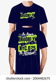 tipografía de brooklyn nuevo concepto de diseño, elegante y creativo para la impresión de camisetas, postcard, plantilla y otros usos.
