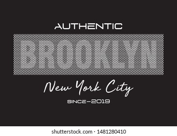 brooklyn typography for print t shirt 