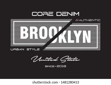 brooklyn typography for print t shirt 