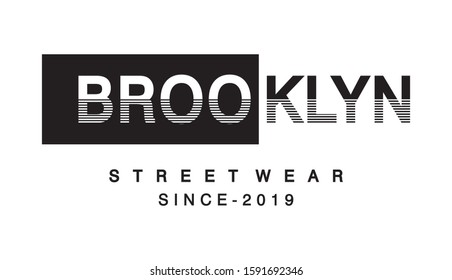 brooklyn typography for print t shirt 