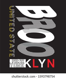 brooklyn typography for print t shirt 
