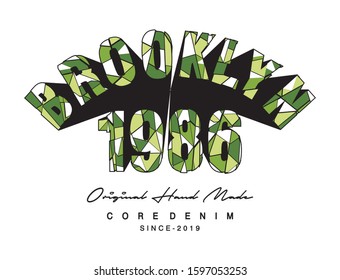 brooklyn typography for print t shirt 