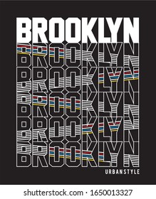 brooklyn typography for print t shirt