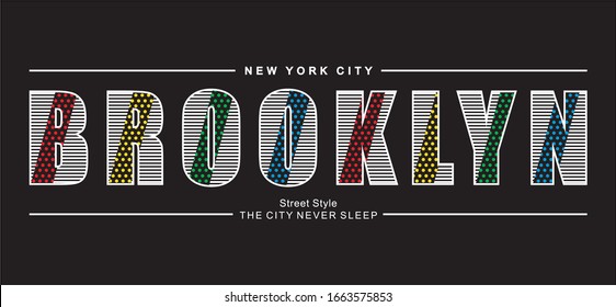 brooklyn typography for print t shirt