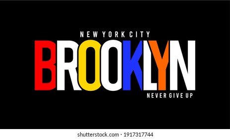 brooklyn typography for print t shirt