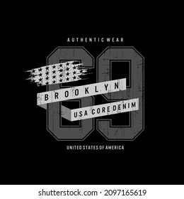 tipografía de brooklyn para vectores de camiseta de impresión