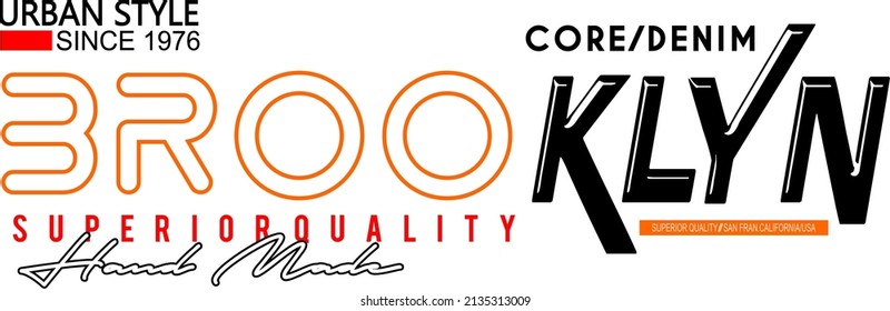 brooklyn typography for print t shirt